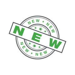 New Letter Rubber Stamp Template Design