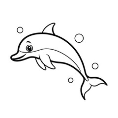 vector illustration of cartoon fish