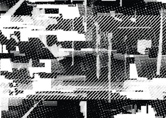 Fototapeta premium Grunge urban background. Vector. Textured banner . Futuristic digital background. Grungy effect . Abstract,splattered , dirty,cyber punk poster for your design. 