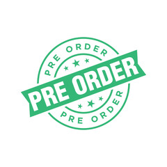 Pre Order Letter Rubber Stamp Template Design
