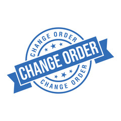 Change Order Letter Rubber Stamp Template Design