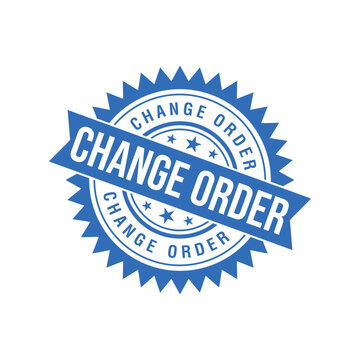Change Order Letter Rubber Stamp Template Design