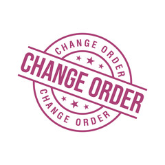 Change Order Letter Rubber Stamp Template Design