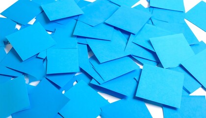 Many blue sticky notes