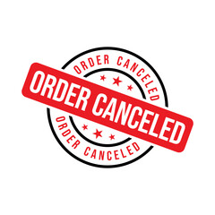 Order Canceled Letter Rubber Stamp Template Design