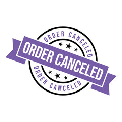 Order Canceled Letter Rubber Stamp Template Design