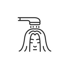 Hair washing icon. Simple hair washing icon for social media app and web design. Vector illustration