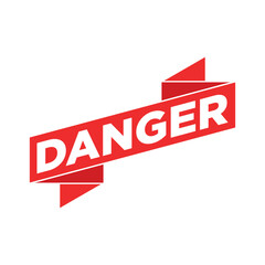 Danger Letter Rubber Stamp Template Design