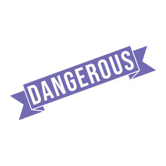 Dangerous Letter Rubber Stamp Template Design