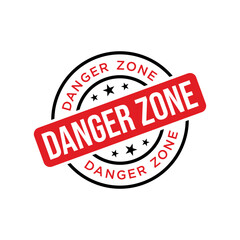 Danger Zone Letter Rubber Stamp Template Design
