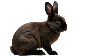 Dark Chocolate Rabbit A Striking Portrait of a Domesticated Bunny