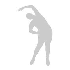 Abstract geometric shape with light gray color on a white background