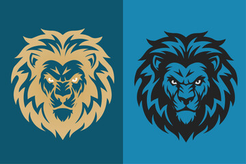 Minimalist Lion Head Icon – Vector Silhouette Logo Design