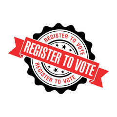 Register to Vote Letter Rubber Stamp Template Design