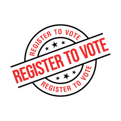 Register to Vote Letter Rubber Stamp Template Design