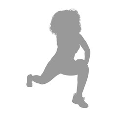 Abstract geometric shape in shades of gray on a white background