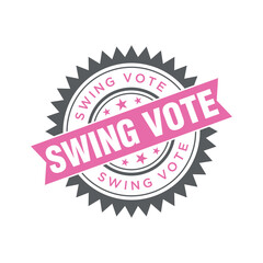 Swing Vote Letter Rubber Stamp Template Design