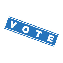 Vote Letter Rubber Stamp Template Design