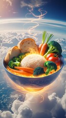 vegetables on the beach