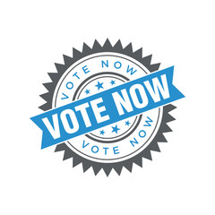 Vote Now Letter Rubber Stamp Template Design