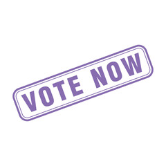 Vote Now Letter Rubber Stamp Template Design