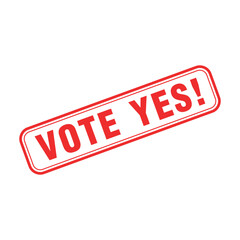 Vote Yes Letter Rubber Stamp Template Design