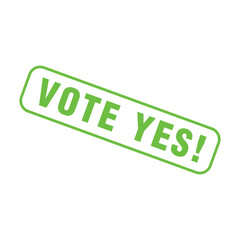 Vote Yes Letter Rubber Stamp Template Design