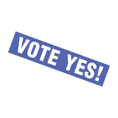 Vote Yes Letter Rubber Stamp Template Design