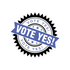Vote Yes Letter Rubber Stamp Template Design
