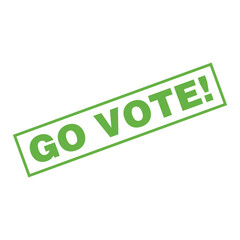 Go Vote Letter Rubber Stamp Template Design