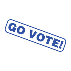 Go Vote Letter Rubber Stamp Template Design