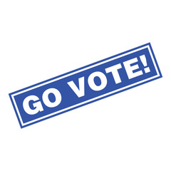 Go Vote Letter Rubber Stamp Template Design