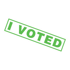 I Voted Letter Rubber Stamp Template Design