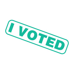 I Voted Letter Rubber Stamp Template Design