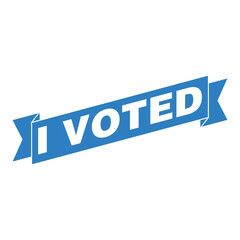 I Voted Letter Rubber Stamp Template Design