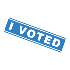I Voted Letter Rubber Stamp Template Design