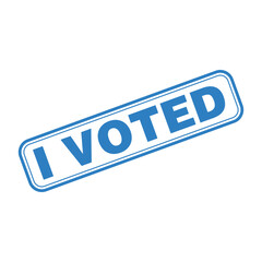 I Voted Letter Rubber Stamp Template Design
