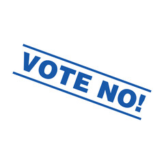 Vote No Letter Rubber Stamp Template Design