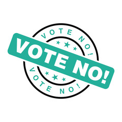 Vote No Letter Rubber Stamp Template Design