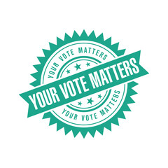 Your Vote Matters Letter Rubber Stamp Template Design