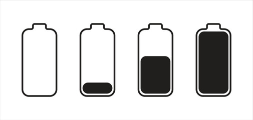 Battery charge level indicator. Charge battery level icon , vector illustration .