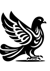 A dove in flight, a symbol of peace and freedom