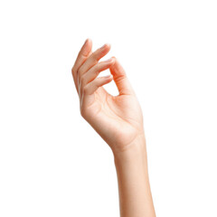 Hand is shown in a white background