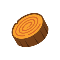 A colorful sliced wooden vector art illustration