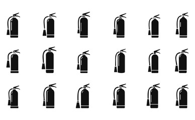 Fototapeta premium fire extinguisher set
