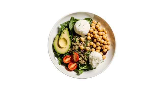 Delicious and Nutritious Quinoa Bowl Recipe Healthy Meal Prep Idea with Chickpeas, Avocado, and Spinach