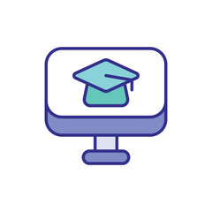 Online Learning icon vector