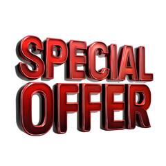 Bold and eye-catching 'Special Offer' text in red, perfect for promotional materials and advertisements.