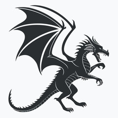 black dragon vector
