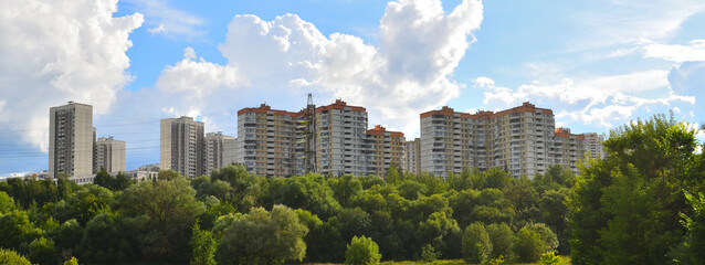 panorama of Mitino - residential area of Moscow, Russia